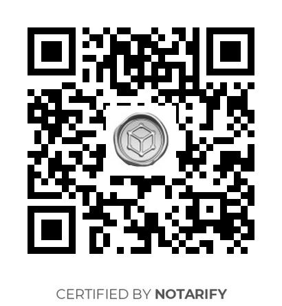 Certificato notarizzazione su blockchain